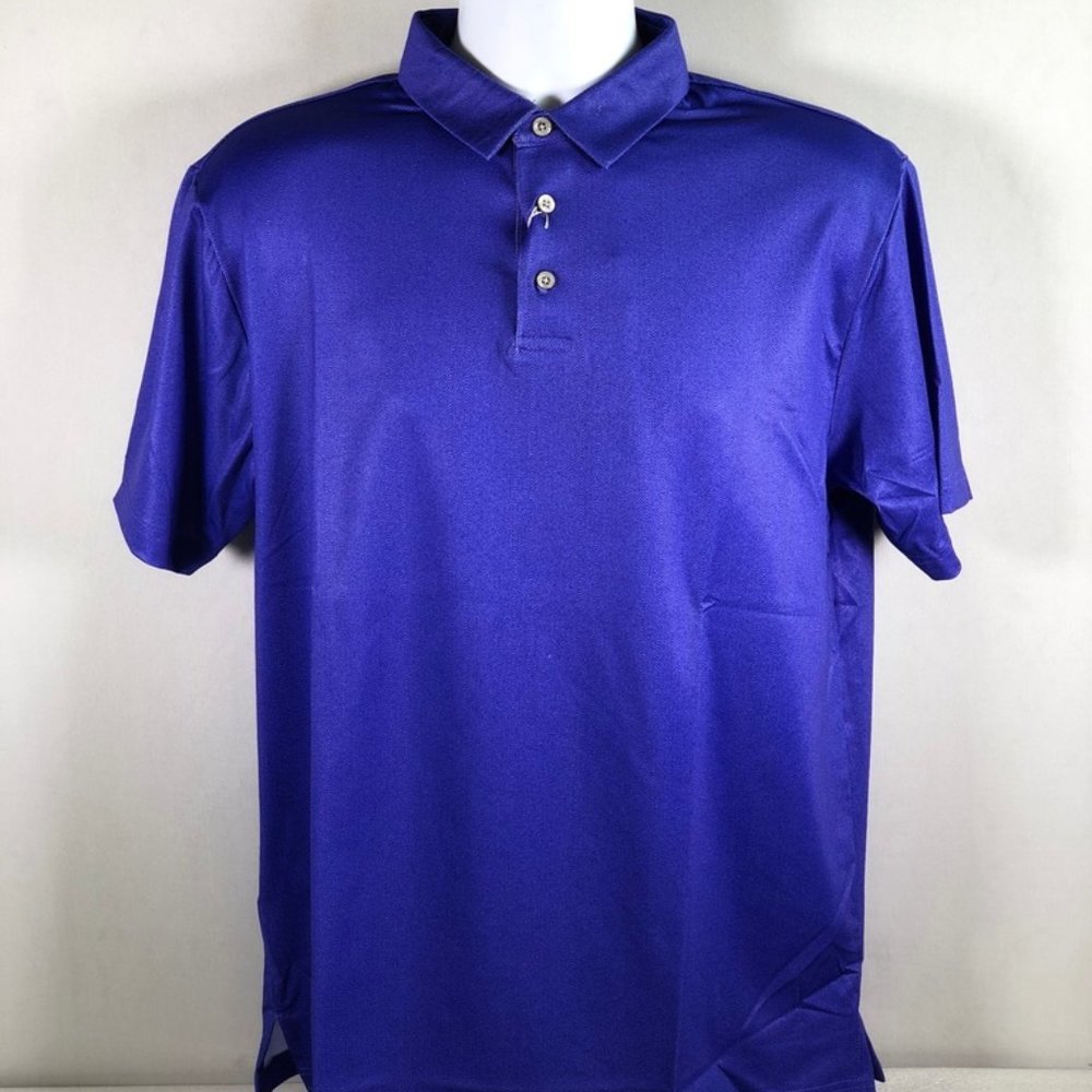 PGA TOUR Men's Blue Jersey Polo